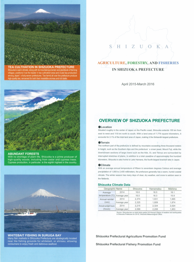 Agriculture, Forestry and Fisheries in Shizuoka Prefecture
